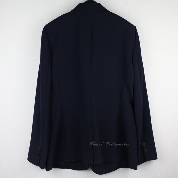 NWT Theory Staple Blazer in Admiral Crepe, Deep Navy - Picture 9 of 12